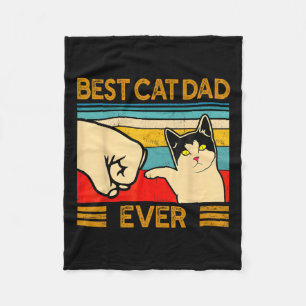 Cat Dad Ever Father's Day Gift Cat Daddy For Men  Fleece Blanket