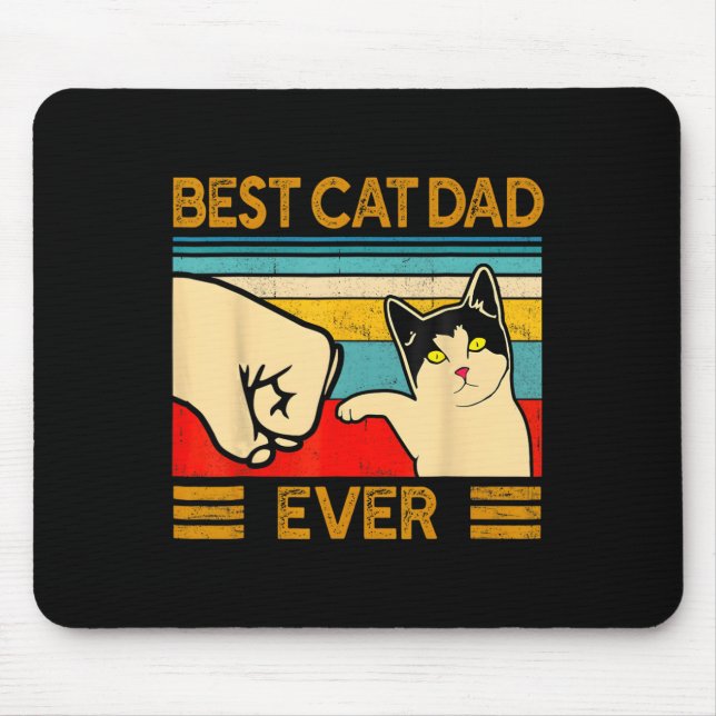 Cat Dad Ever Father's Day Gift Cat Daddy For Men  Mouse Mat (Front)