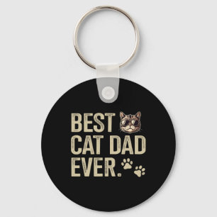 Cat Dad Ever For Fathers Day Birthday Christmas  Key Ring