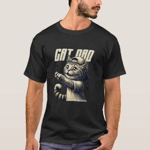 Cat Dad Father's Day Baseball Cap Male Tom Cat T-Shirt