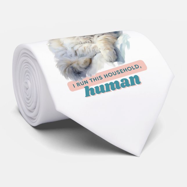 Cat Dad Fathers Day Gift Ideas Tie (Rolled)