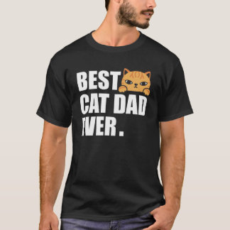 CAT DAD Fathers Day Men Kitty Daddy Papa Christmas T-Shirt