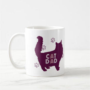 Cat Dad for Cat Lovers And Cat Owners Purple Coffee Mug