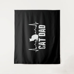 Cat dad for fathers day Cat Retro Product Tapestry