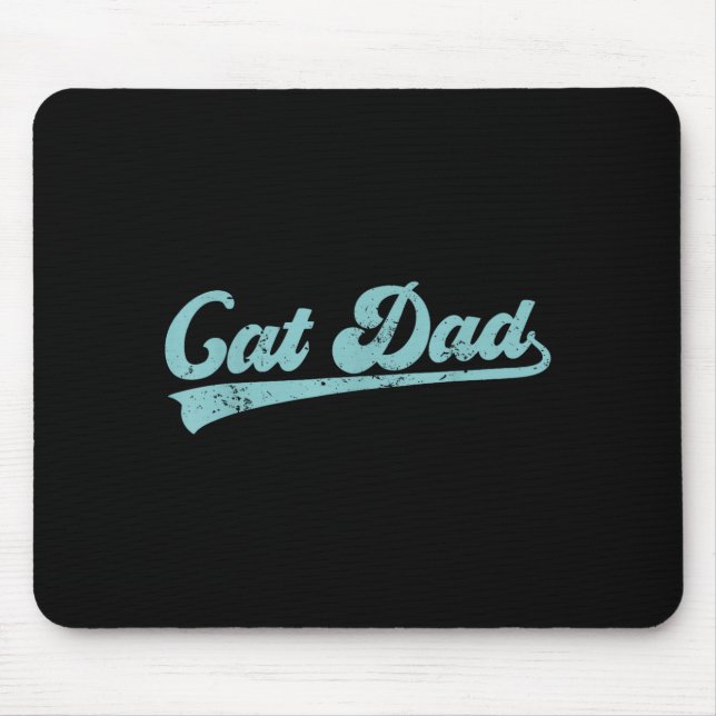 Cat Dad Funny Dad Father's Day Funny Papa  Mouse Mat (Front)