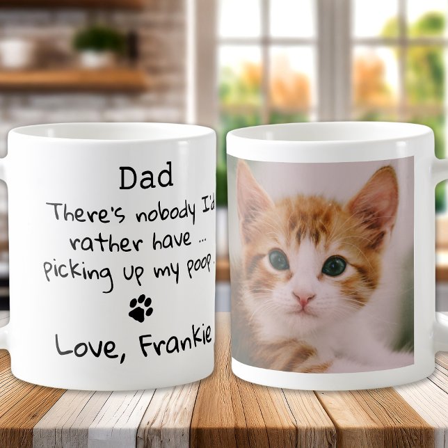 Cat Dad Funny Father's Day - Custom Pet Photo Coffee Mug (Creator Uploaded)