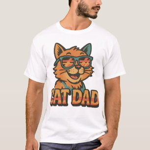 Cat Dad – Funny Retro Cat T-Shirt