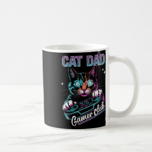 Cat Dad Gamer Club Video Games Gaming Cat Player F Coffee Mug