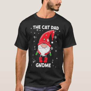 Cat Dad Gnome Family Matching Christmas Pajama T-Shirt
