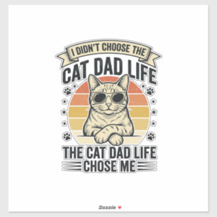 Cat Dad Life Vintage Engraving T-Shirt Design_1