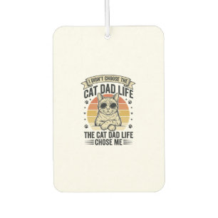 Cat Dad Life Vintage Engraving T-Shirt Design_1 Car Air Freshener