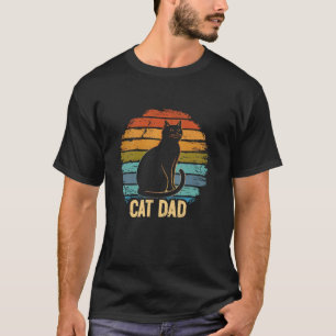 Cat Dad Lover Retro 50s 60s 70s 80s Vintage Father T-Shirt