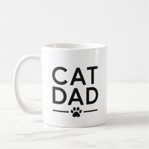 Cat Dad Minimal Clean Cat Lover Design Coffee Mug