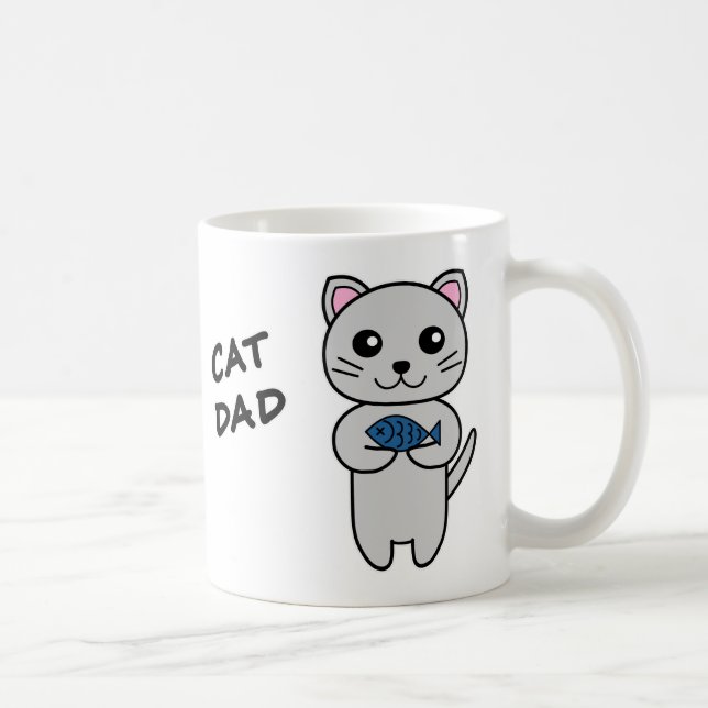CAT DAD Personalised Coffee Mug (Right)