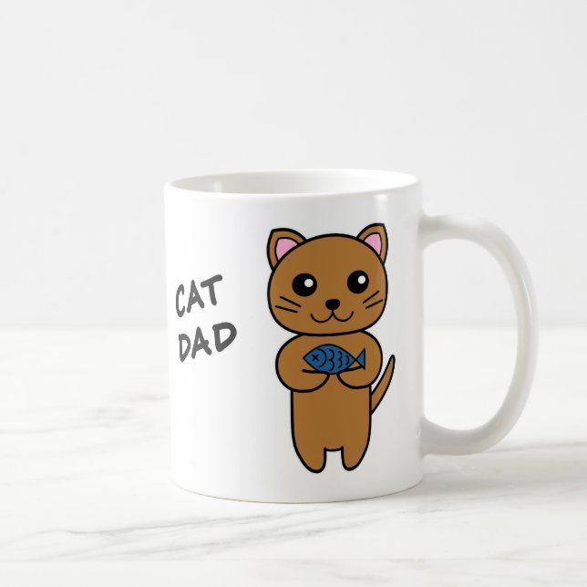 CAT DAD Personalised Coffee Mug (Right)
