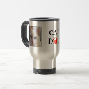 Cat Dad Quote Photo Personalised Travel Mug