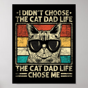 Cat Dad Shirts For Men Funny Cat Dad Father's Day Poster