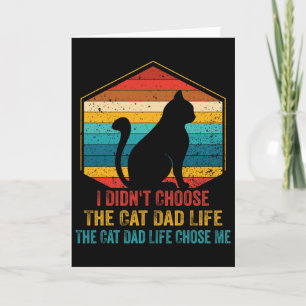 Cat Dad Shirts For Mens Vintage I Didn't Choose Th Card