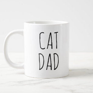 "Cat Dad" Simple Modern Farmhouse Large Coffee Mug