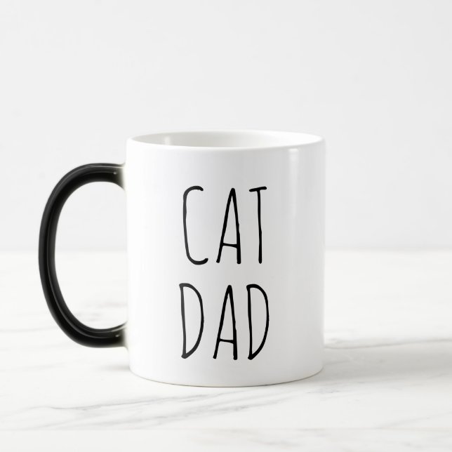 "Cat Dad" Simple Modern Farmhouse Magic Mug (Left)