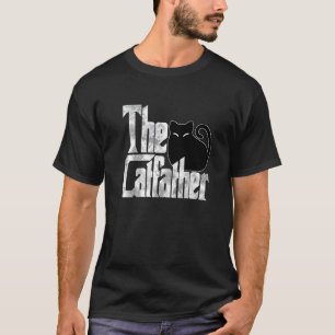 Cat Dad The Catfather Crazy Black Cat Father Kitty T-Shirt
