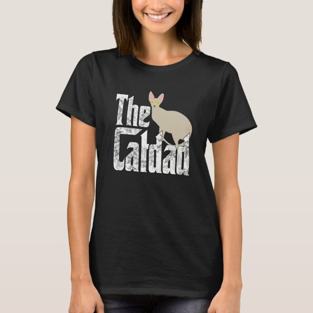 Cat Dad The Catfather Crazy Cat Father Kitty Daddy T-Shirt (Front)