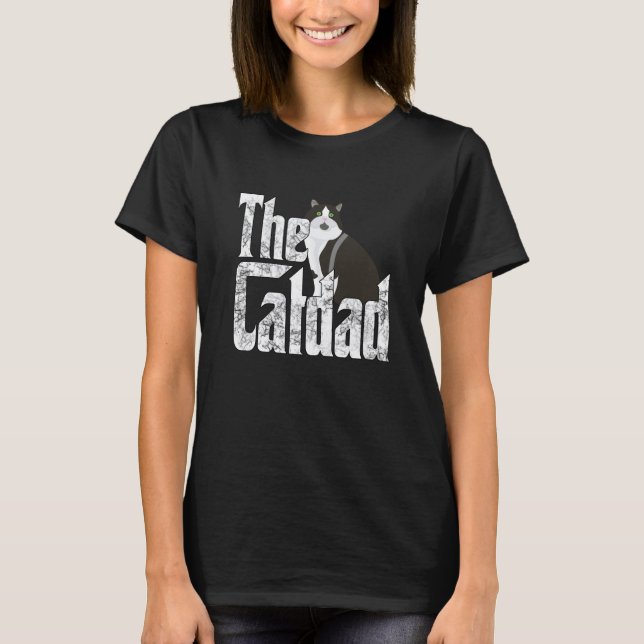 Cat Dad The Catfather Crazy Cat Father Kitty Daddy T-Shirt (Front)