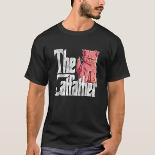 Cat Dad The Catfather Crazy Evil Cat Father Kitty  T-Shirt