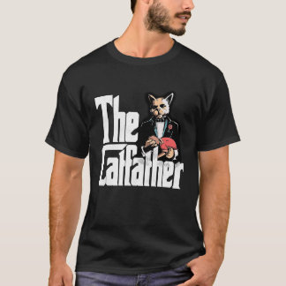 Cat Dad The Catfather Crazy Mafia Cat Father Kitty T-Shirt