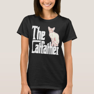 Cat Dad The Catfather Cute Sphynx Cat Father Kitty T-Shirt