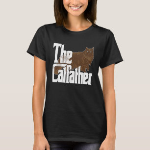 Cat Dad The Catfather Maine Coon Cat Father Kitty T-Shirt