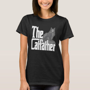 Cat Dad The Catfather Maine Coon Cat Father Kitty T-Shirt