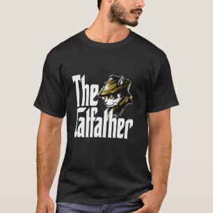Cat Dad The Catfather Samurai Cat Father Kitty Dad T-Shirt