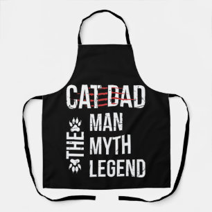 Cat Dad The Man The Myth Legend Father's Day Apron