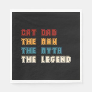 Cat Dad The Man The Myth The Legend T-shirt Father Napkin