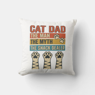 Cat Dad The Snack Dealer Vintage Cat Lover Shirt_1 Cushion