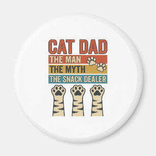 Cat Dad The Snack Dealer Vintage Cat Lover Shirt_1 Magnet