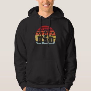 Cat Dad Vintage 80s Style Cat Retro Sunglasses Dis Hoodie