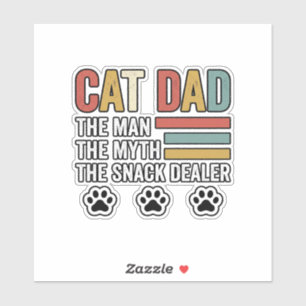 Cat Dad Vintage Funny Snack Dealer Shirt Design_1