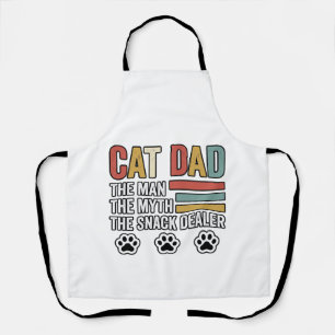 Cat Dad Vintage Funny Snack Dealer Shirt Design_1 Apron