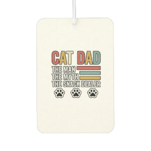 Cat Dad Vintage Funny Snack Dealer Shirt Design_1 Car Air Freshener