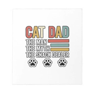 Cat Dad Vintage Funny Snack Dealer Shirt Design_1 Notepad