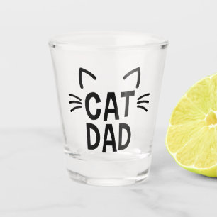 Cat Dad With Ears & Whiskers Shot Glass