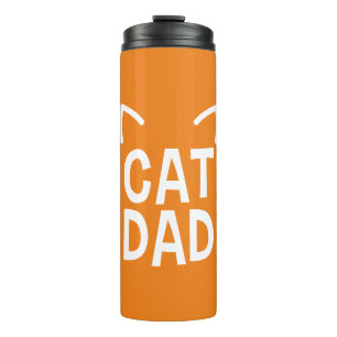 Cat Dad With Ears & Whiskers Thermal Tumbler