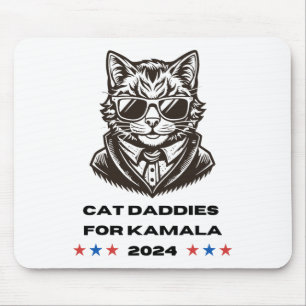 Cat Daddies For Kamala Funny Cat Dad Vote Election Mouse Mat