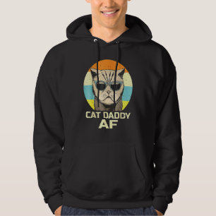 Cat Daddy Af Sunglasses Vintage Fathers Day Cat Da Hoodie