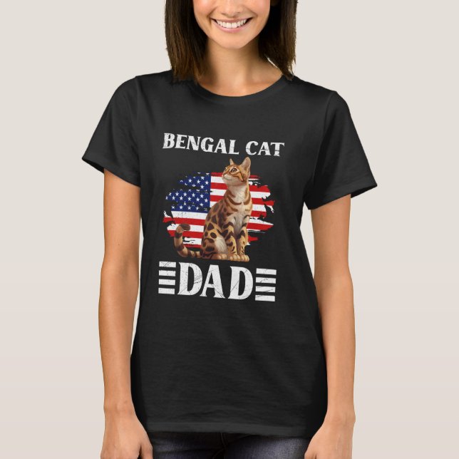Cat Daddy Bengal Cat Dad Bengal Father Bengal Cat  T-Shirt (Front)