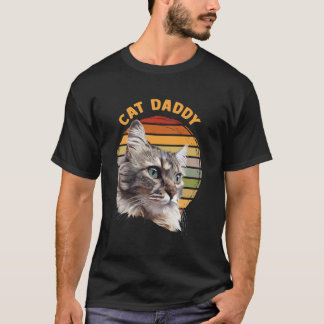 Cat Daddy Cat Vintage Retro, Father Day Gifts T-Shirt