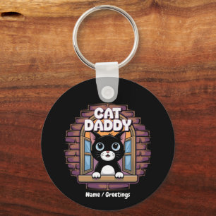 Cat Daddy Extraordinaire The Best Cat Dad Ever Key Ring