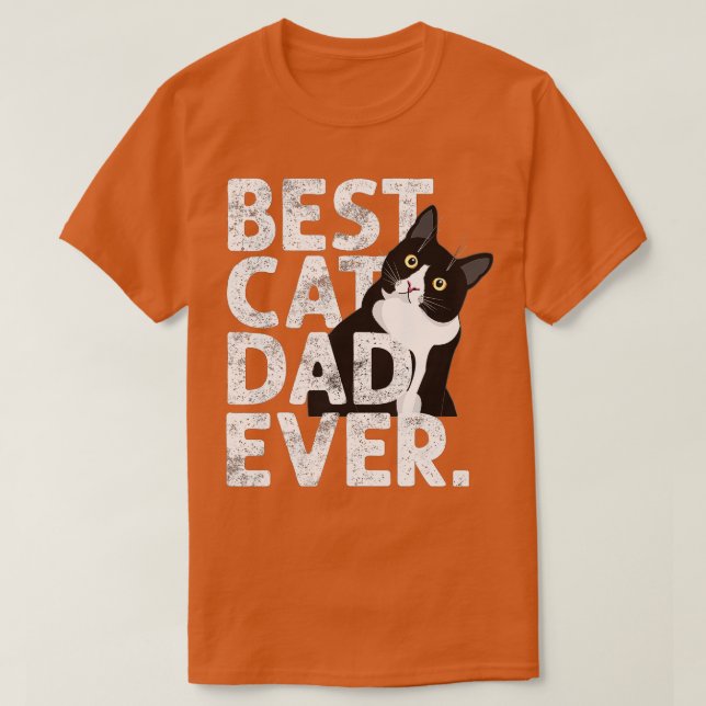 Cat Daddy Father Gift Best Cat Dad Ever T-Shirt (Design Front)
